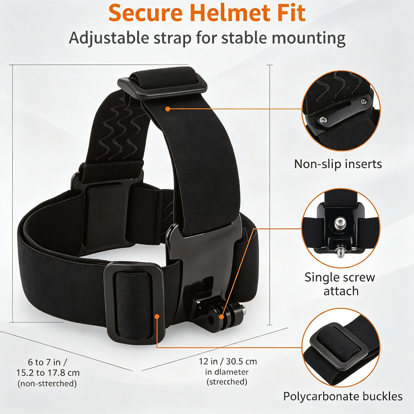 Camera Head Mount Strap
