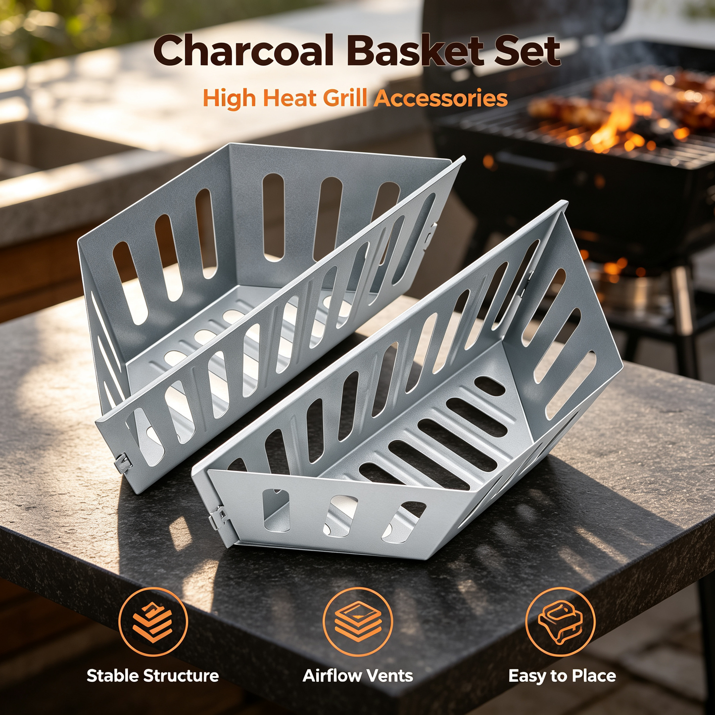 Charcoal Basket Set