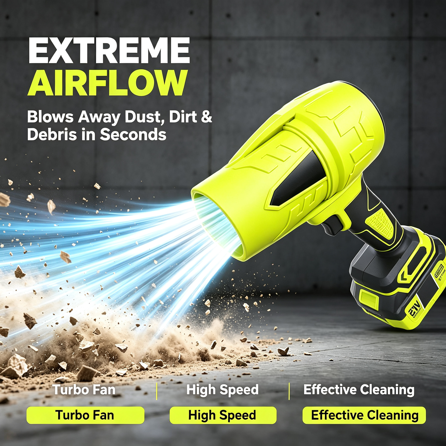 21V Turbo Cordless Leaf Blower – 150 MPH / 600 CFM, 4.0Ah Handheld Blower