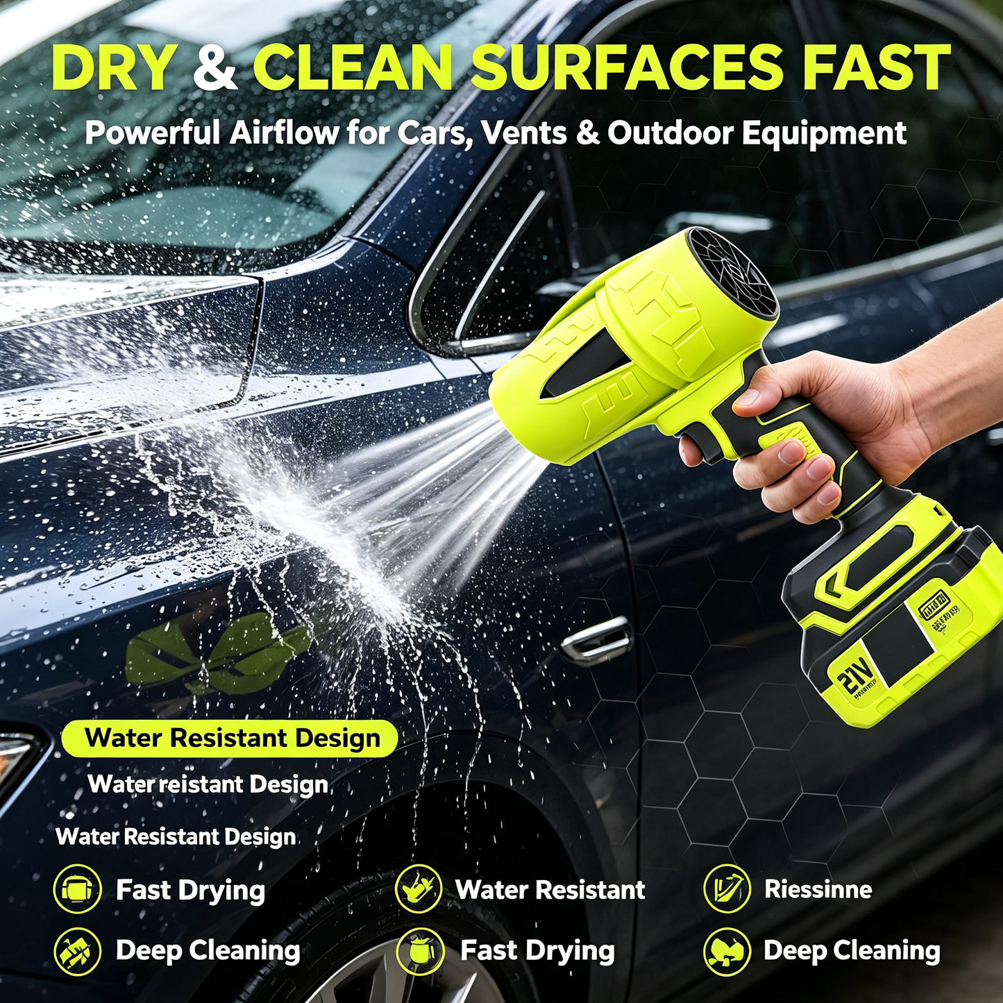 21V Turbo Cordless Leaf Blower – 150 MPH / 600 CFM, 4.0Ah Handheld Blower