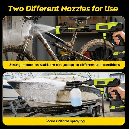 21V Cordless Power Washer + FREE Leaf Blower – 6-in-1 Clean & Dry Kit